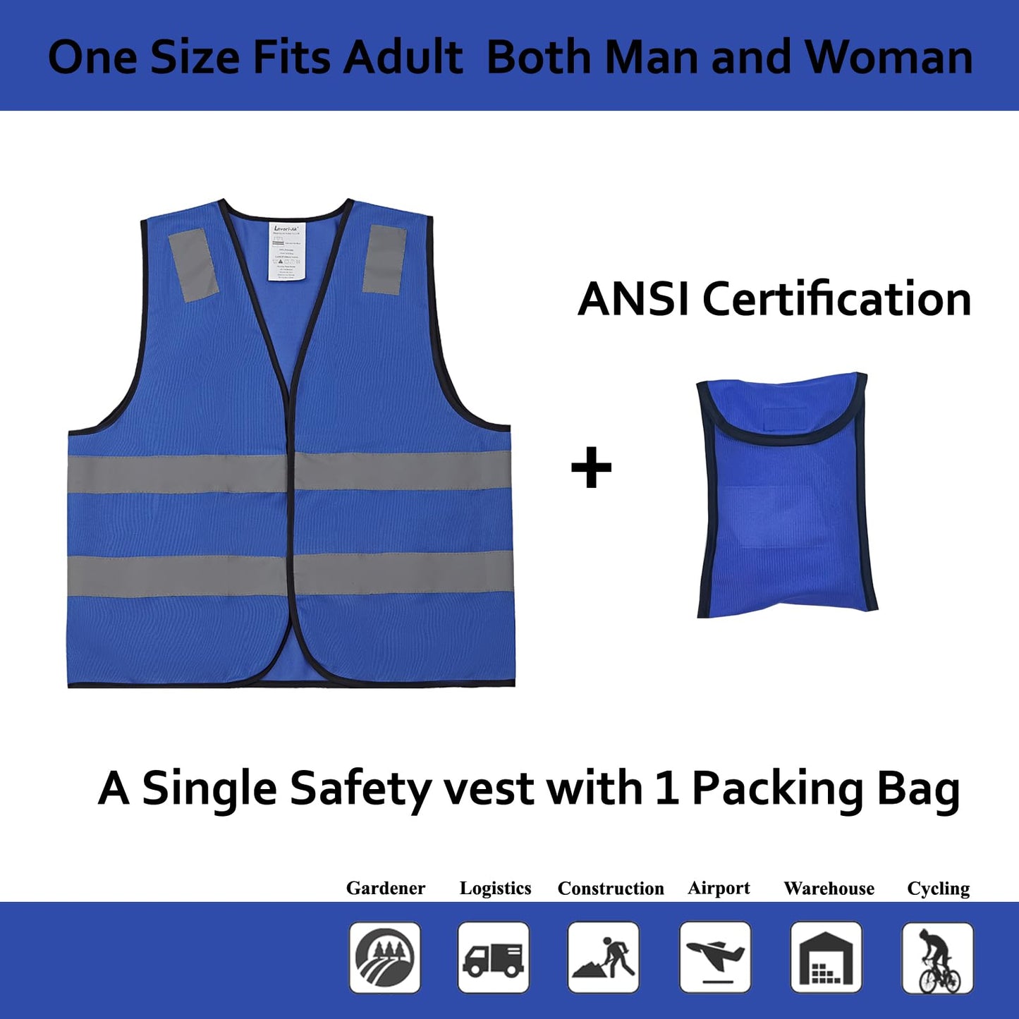 High Visibility Reflective Safety Vest Bulk Pack Class 2 Yellow Construction Work Vest Unisex Lightweight Durable Workwear