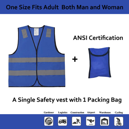 High Visibility Reflective Safety Vest Bulk Pack Class 2 Yellow Construction Work Vest Unisex Lightweight Durable Workwear