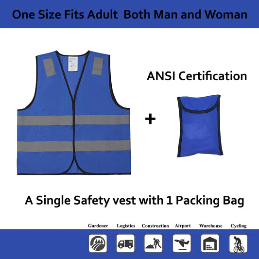 High Visibility Reflective Safety Vest Bulk Pack Class 2 Yellow Construction Work Vest Unisex Lightweight Durable Workwear