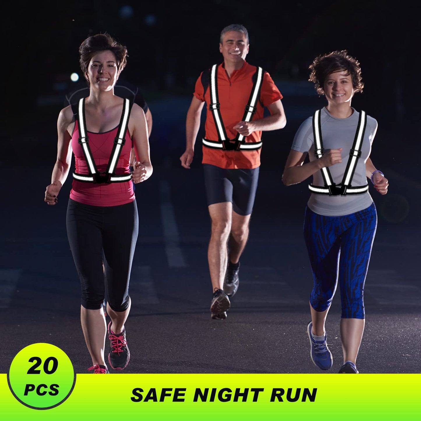 High Visibility Reflective Safety Vest Adjustable Lightweight Reflector Straps Construction Running Safety Gear Unisex Vest