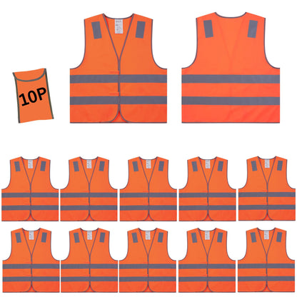 High Visibility Reflective Safety Vest Bulk Pack Class 2 Yellow Construction Work Vest Unisex Lightweight Durable Workwear