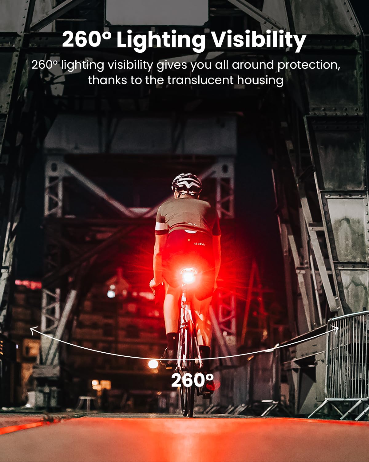 USB Rechargeable Bike Headlight and Taillight Set 1200LM 150LM Night Riding Waterproof Compact
