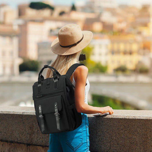 Laptop Backpack for Women Work Travel Commuter College School Bag Lightweight Multi Pocket Casual Daypack Fits Daily Essentials