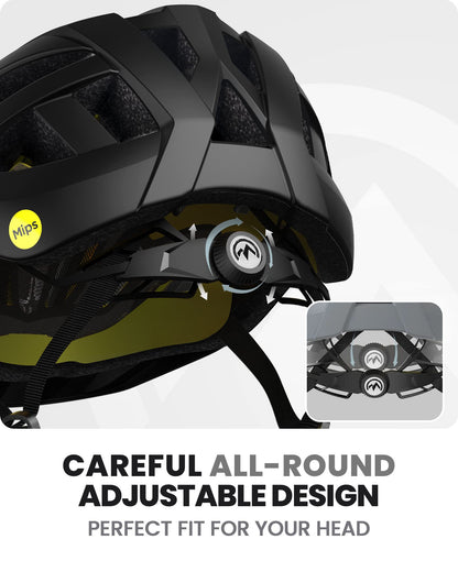 MIPS Cycling Helmet with Removable Liners Ventilated Adjustable Fit Lightweight Multi Use Bike Helmet