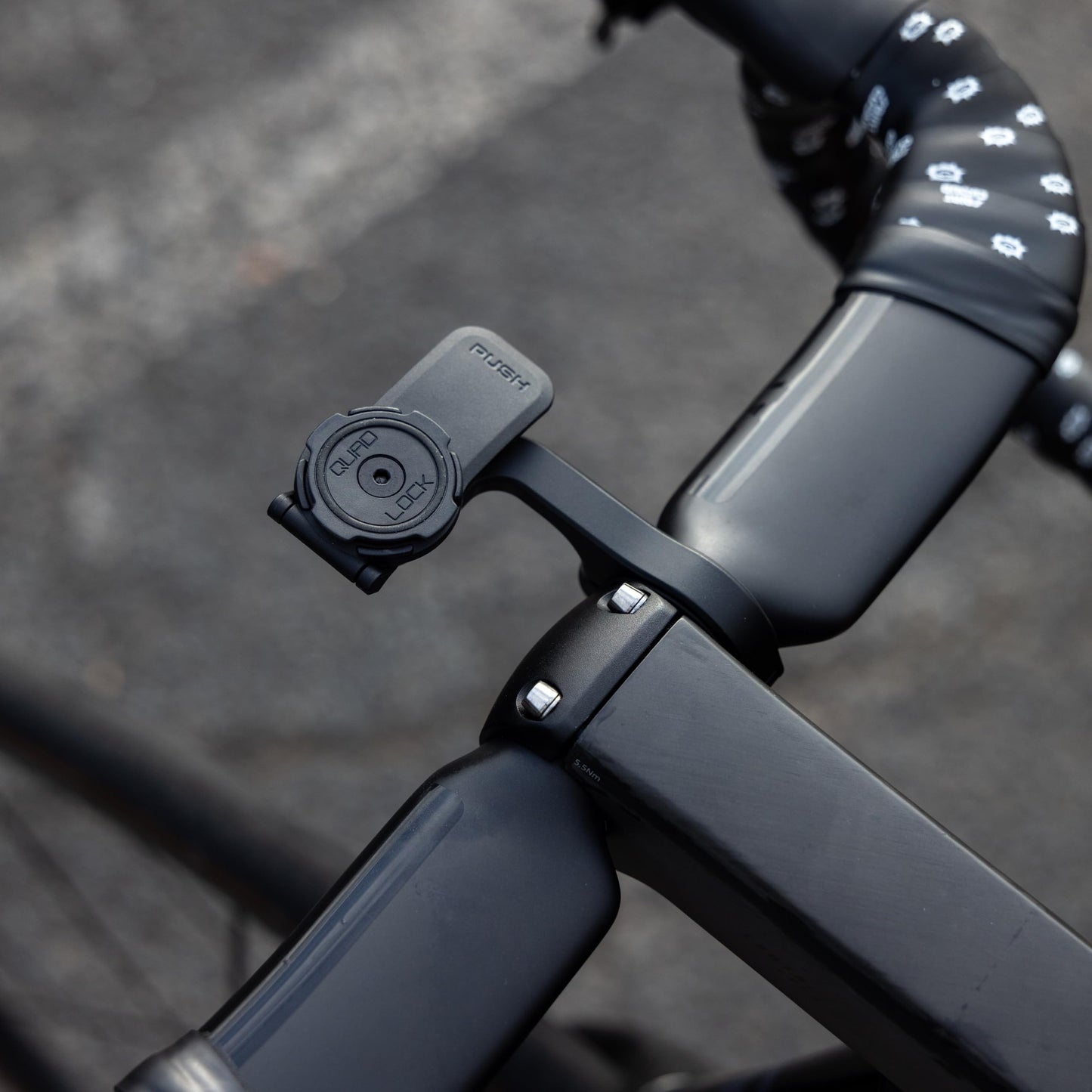 Quad Lock Out Front Handlebar Bike Phone Mount Pro (V2) with Universal MAG Adapter