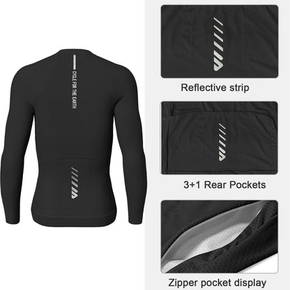 Men’s Cycling Jersey Short Sleeve Full Zipper Breathable Quick Dry Rear Pockets Road Bike Performance Shirt
