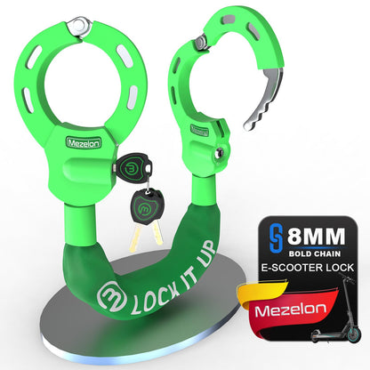 Heavy Duty Anti Theft Bike Chain Lock 8mm with Keys Weather Resistant Security Lock for E Bike Electric Scooter Motorcycle