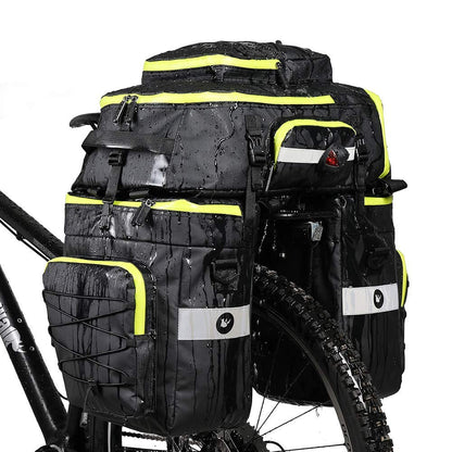 Bike Pannier Bag Set 3 in 1 Cargo Rack Shoulder Laptop Compatible Waterproof Cycling Storage Bag Commuter Bicycle Rack Bag