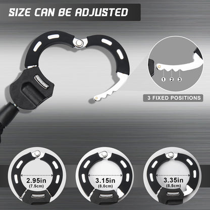 Heavy Duty Anti Theft Handcuff Chain Lock Waterproof Security Lock with Key for Electric Scooter Bike E Bike Motorcycle