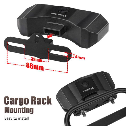 Smart Bike Rear Rack Tail Light Turn Signal Brake Light Wireless Horn Alarm USB C Rechargeable Auto On Off Bicycle Safety Light
