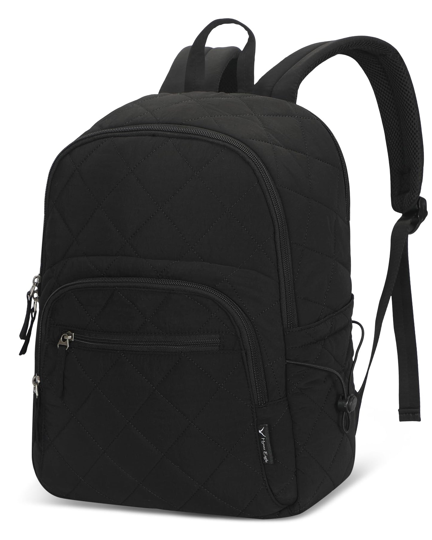 Quilted Travel Laptop Backpack Lightweight Puffer Style 16 Inch Laptop Compatible Casual Daypack Personal Item Bag