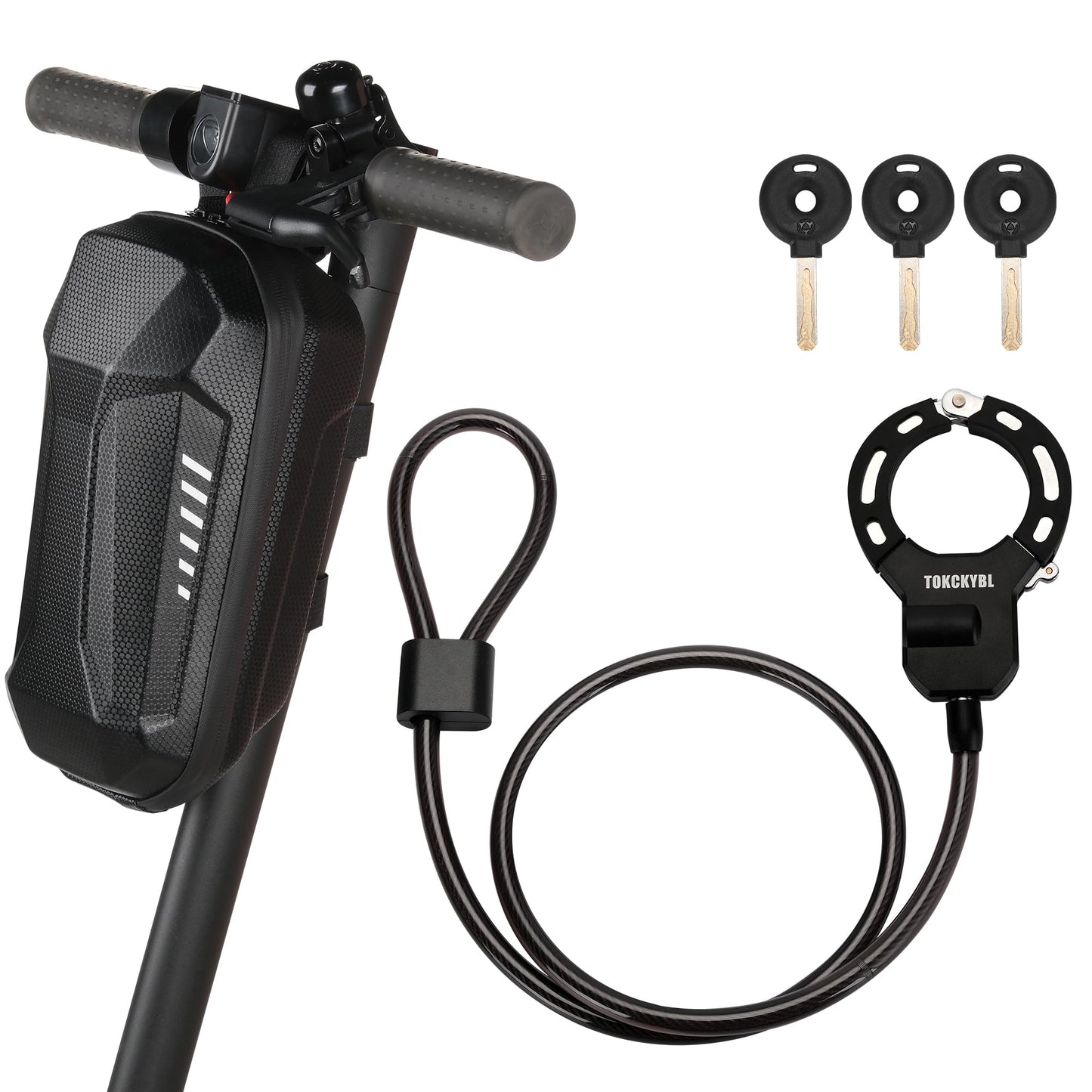 Heavy Duty Anti Theft Chain Lock 8mm Weatherproof Security Lock with Keys Scooter Bike Motorcycle Portable Security Lock