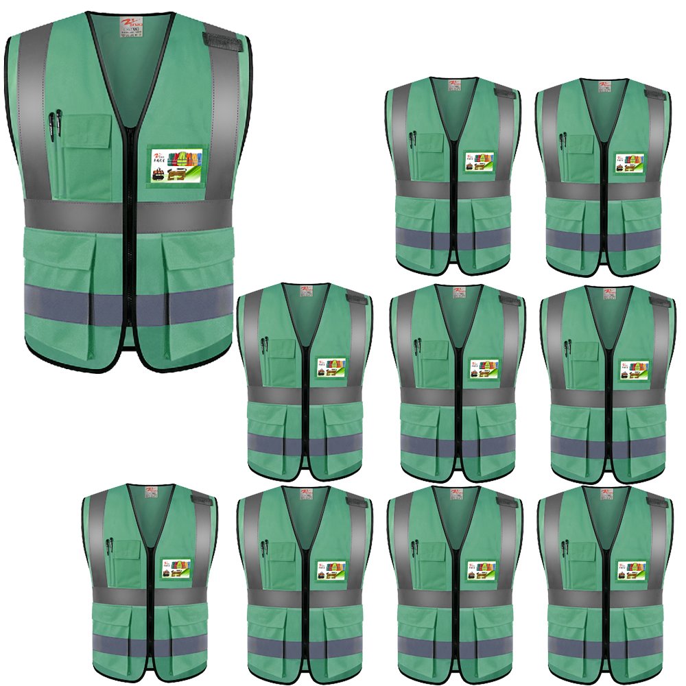 High Visibility Reflective Safety Vest with Pockets Wholesale Work Safety Vest Neon Mesh Adjustable Unisex Outdoor Gear