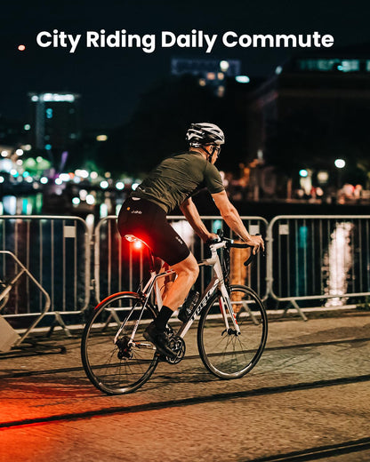 USB Rechargeable Bike Headlight and Taillight Set 1200LM 150LM Night Riding Waterproof Compact