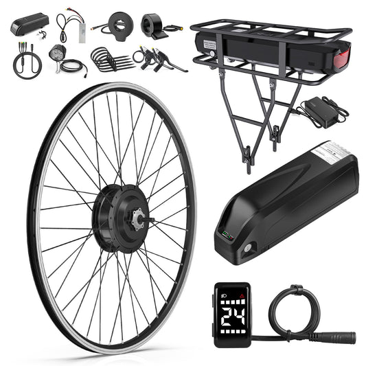 Front Hub Electric Bike Conversion Kit 48V 500W 20–29 Inch Compatible Dual Mode Controller LCD Display Optional Battery System