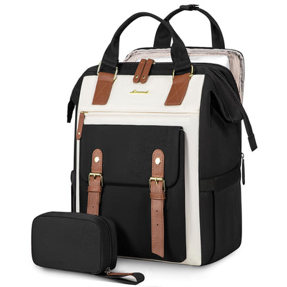 Laptop Backpack for Women Work Travel Commuter College School Bag Lightweight Multi Pocket Casual Daypack Fits Daily Essentials