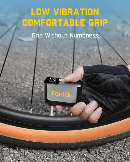 Portable Electric Mini Bike Pump 120PSI Auto Stop Gauge Presta Schrader Valve Compact Road MTB Bicycle Tire Pump