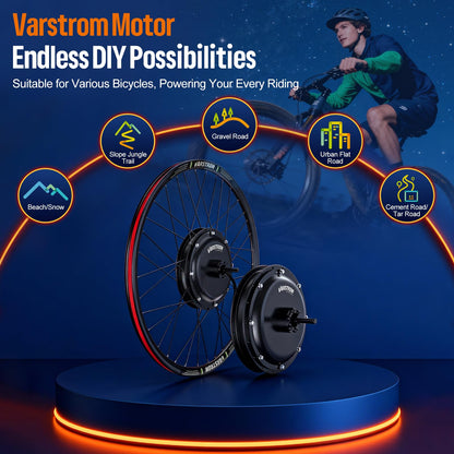 Electric Bike Conversion Kit 48V 1000W 1500W Hub Motor Front Rear Wheel 26–29 Inch Display Optional E Bike Kit