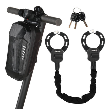 Heavy Duty Anti Theft Chain Lock 8mm Weatherproof Security Lock with Keys Scooter Bike Motorcycle Portable Security Lock
