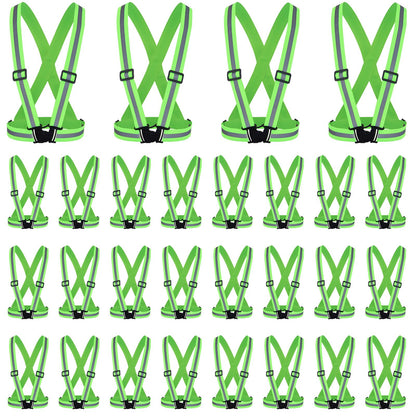 High Visibility Reflective Safety Vest Adjustable Lightweight Reflector Straps Construction Running Safety Gear Unisex Vest