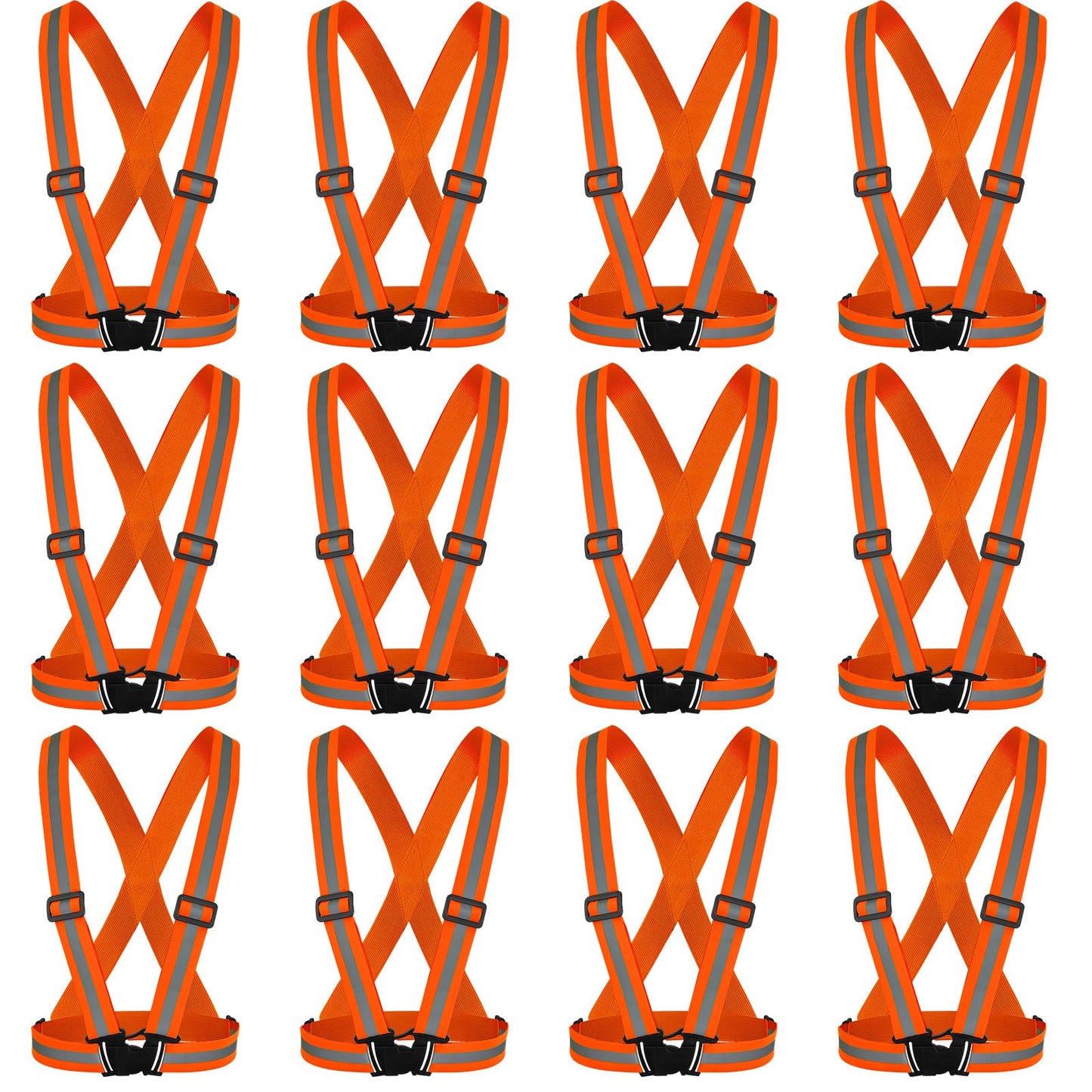 High Visibility Reflective Safety Vest Adjustable Lightweight Reflector Straps Construction Running Safety Gear Unisex Vest