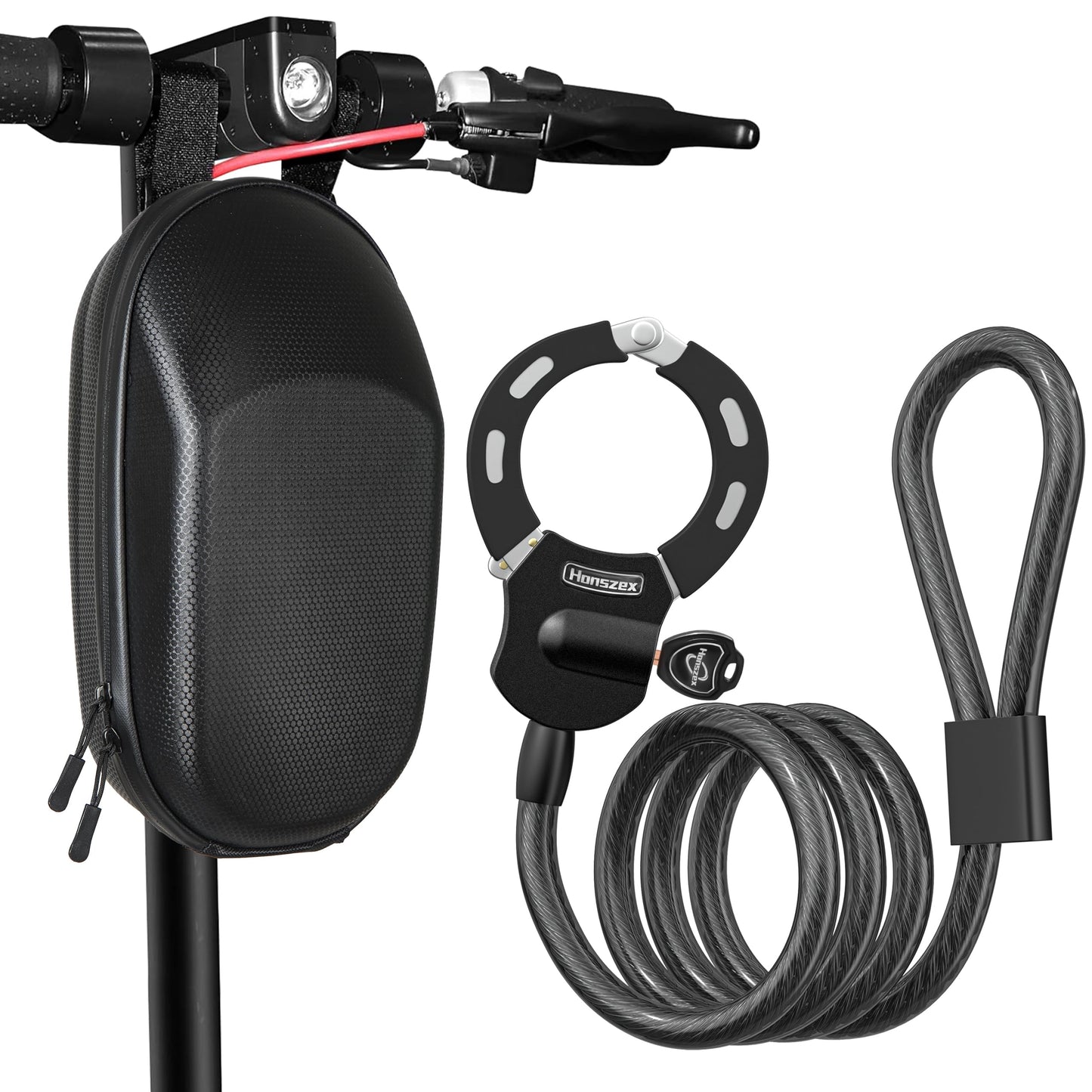 Heavy Duty Anti Theft Handcuff Chain Lock Waterproof Security Lock with Key for Electric Scooter Bike E Bike Motorcycle