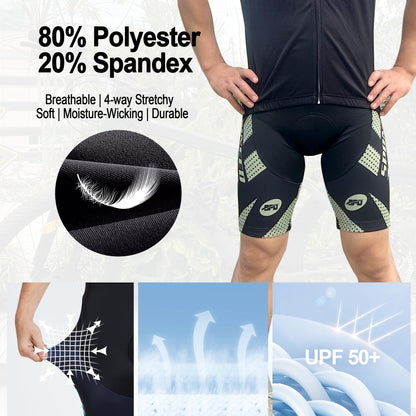 Men’s Padded Cycling Shorts Bicycle Riding Tights Breathable Ergonomic Fit Performance Bike Wear