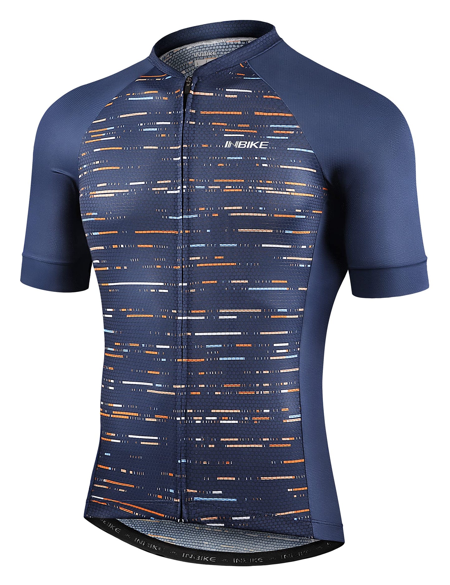Men’s Cycling Jersey Moisture Wicking Quick Dry Short Sleeve Reflective 3 Rear Pockets Performance Bike Shirt