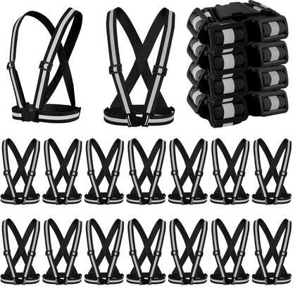 High Visibility Reflective Safety Vest Adjustable Lightweight Reflector Straps Construction Running Safety Gear Unisex Vest