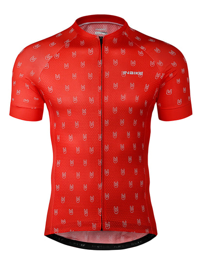 Men’s Cycling Jersey Moisture Wicking Quick Dry Short Sleeve Reflective 3 Rear Pockets Performance Bike Shirt