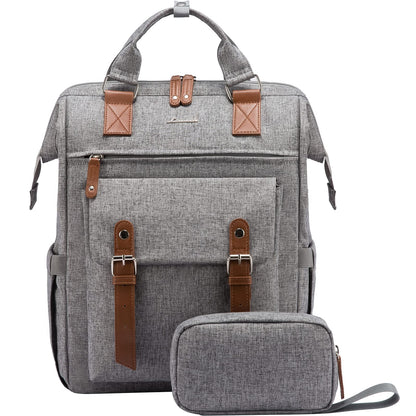Laptop Backpack for Women Work Travel Commuter College School Bag Lightweight Multi Pocket Casual Daypack Fits Daily Essentials