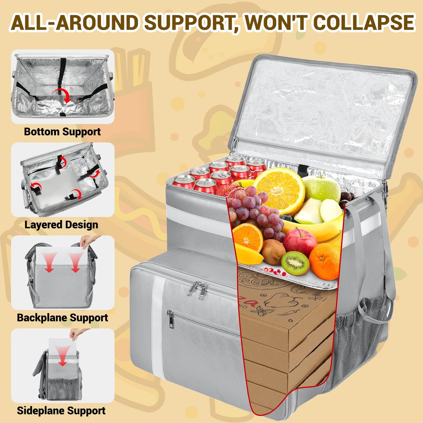Jiefeike Food Delivery Backpack