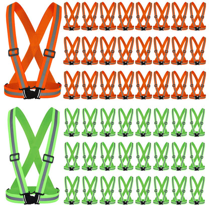 High Visibility Reflective Safety Vest Adjustable Lightweight Reflector Straps Construction Running Safety Gear Unisex Vest