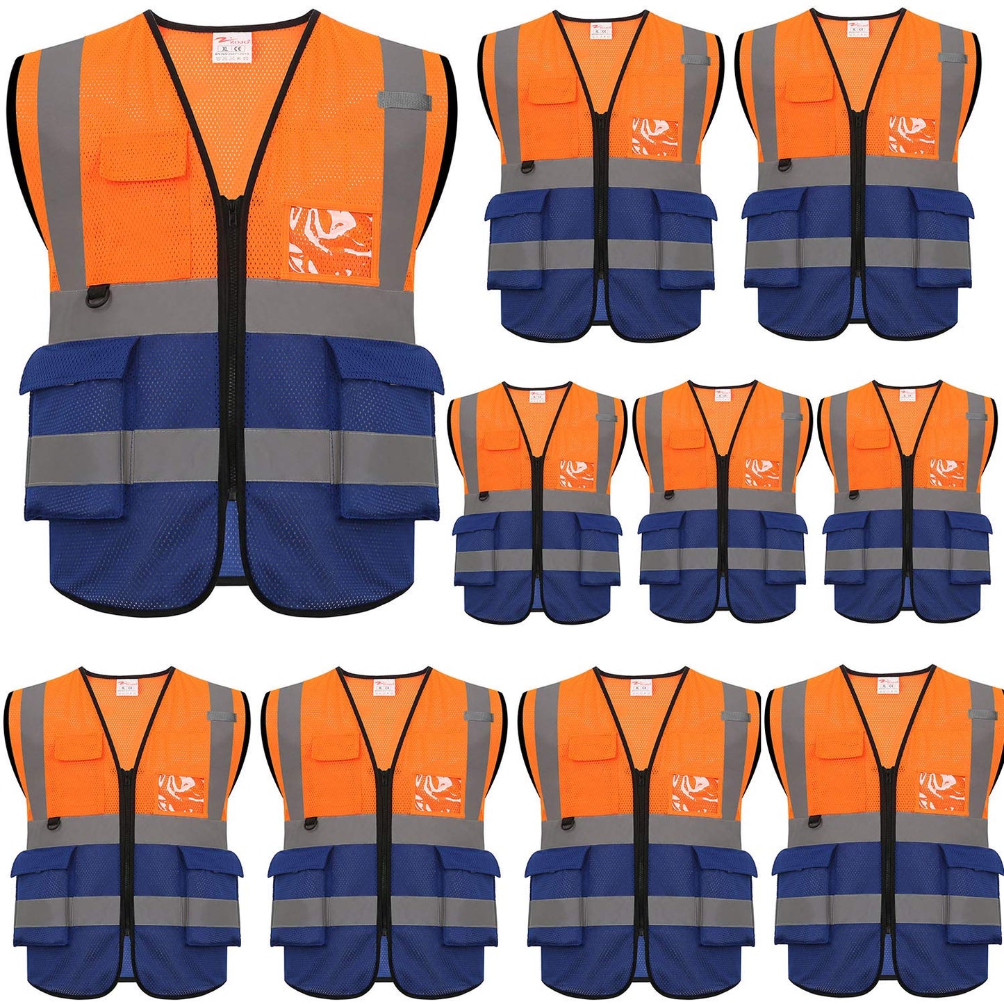 High Visibility Reflective Safety Vest with Pockets Wholesale Work Safety Vest Neon Mesh Adjustable Unisex Outdoor Gear