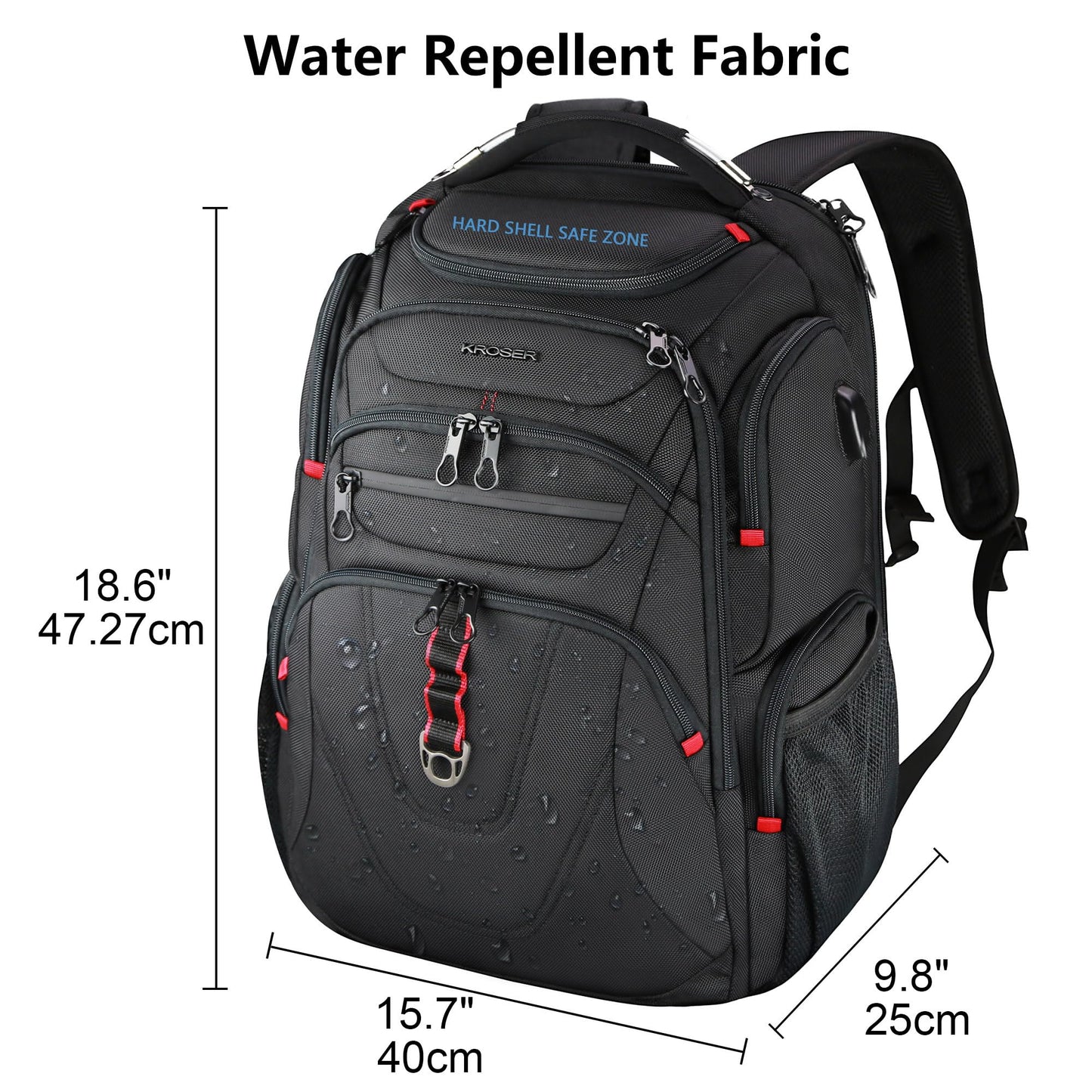 KROSER Friendly Travel Laptop Backpack Water-Repellent Daypack Business Backpack