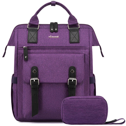 Laptop Backpack for Women Work Travel Commuter College School Bag Lightweight Multi Pocket Casual Daypack Fits Daily Essentials