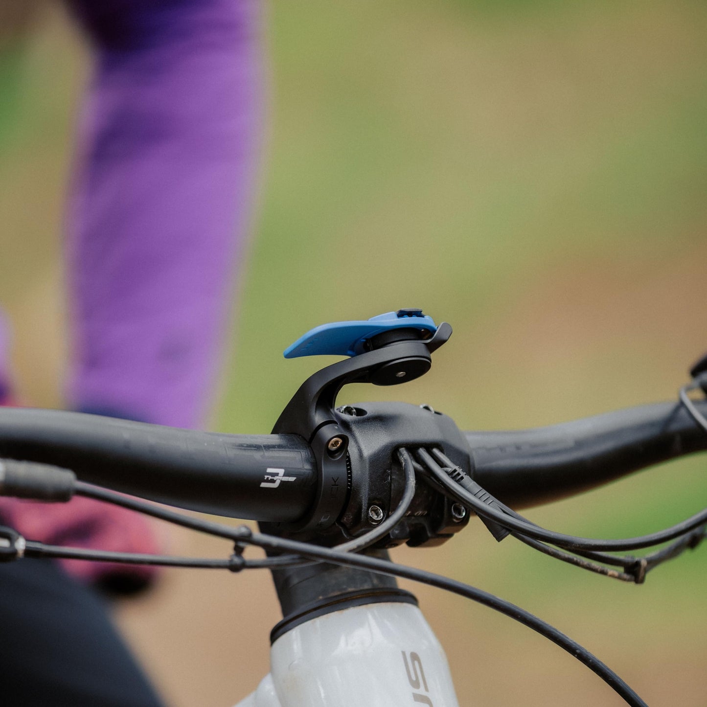 Out Front Bike Phone Mount Handlebar Compatible iPhone Galaxy Pixel Secure Lock Cycling Smartphone Holder