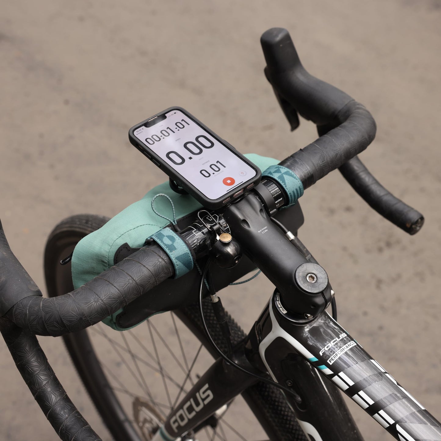 Quad Lock Out Front Handlebar Bike Phone Mount Pro (V2) with Universal MAG Adapter