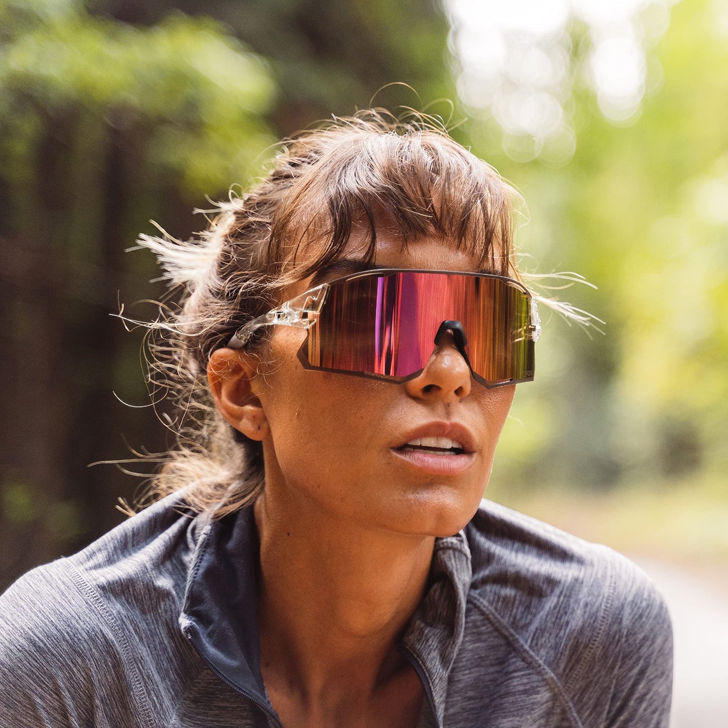 Cycling Sport Sunglasses Interchangeable Lens UV Protection Lightweight Performance Glasses Road MTB Gravel Durable Frame Multi Sport Use
