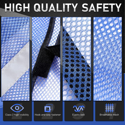 High Visibility Reflective Safety Vest Neon Mesh Adjustable Universal Size Construction Work Safety Vest Unisex Lightweight Breathable Safety Gear